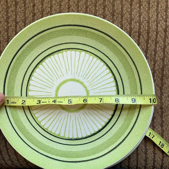 Vtg MCM Taylor Ironstone Green Span Dish - Picture 11 of 11